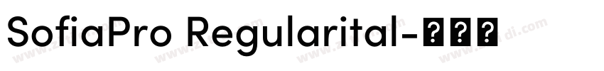 SofiaPro Regularital字体转换